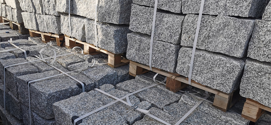 Granit Mauersteine palettiert zu kaufen
