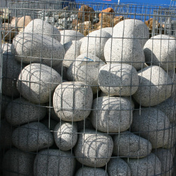 Granit Eier in hellgrau