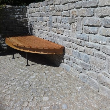 Muschelkalk Pflaster als Gartenplatz