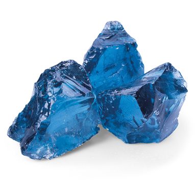 Glas blau