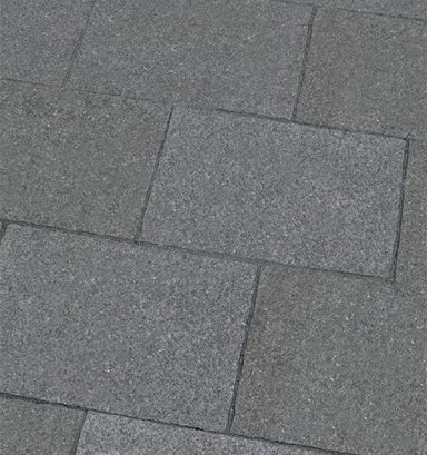 Gabbro Pflasterplatten IMPALA BLACK -satiniert-